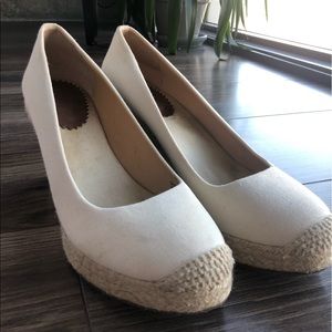 White/cream J. Crew espadrilles size 8